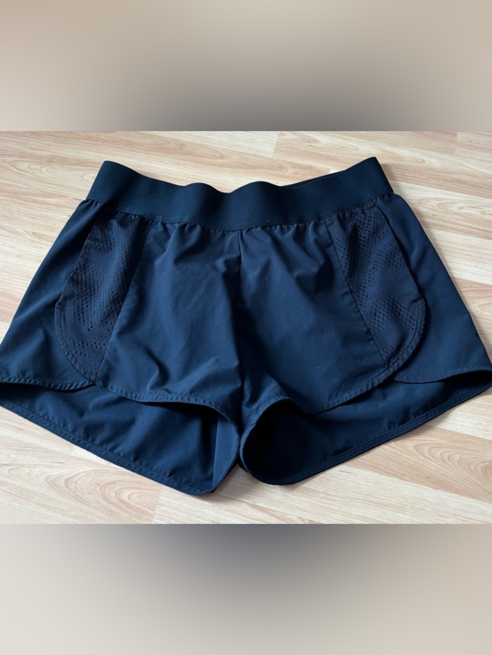 5/$25 Adidas Black Women's Athletic Shorts with Mesh Panels‎